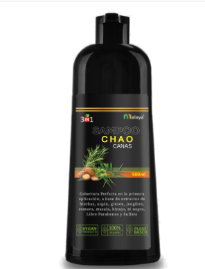 🧴 SHAMPOO CHAO CANAS – ¡Recupera tu color natural sin tintes!