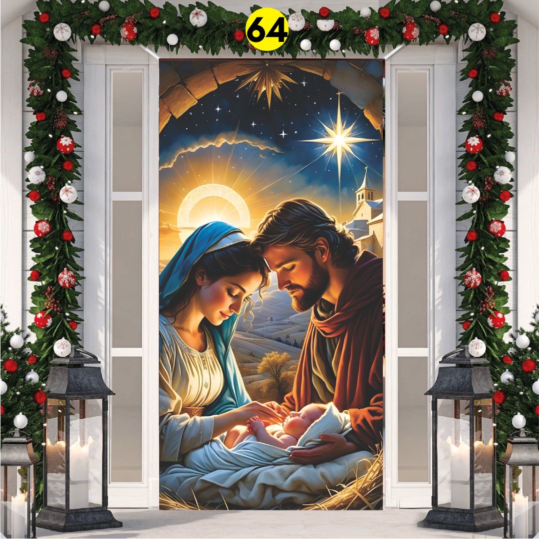 Fundas Navideñas para Puertas – ¡Decora Tu Hogar en Segundos! 🎄✨-ENVIO GRATIS